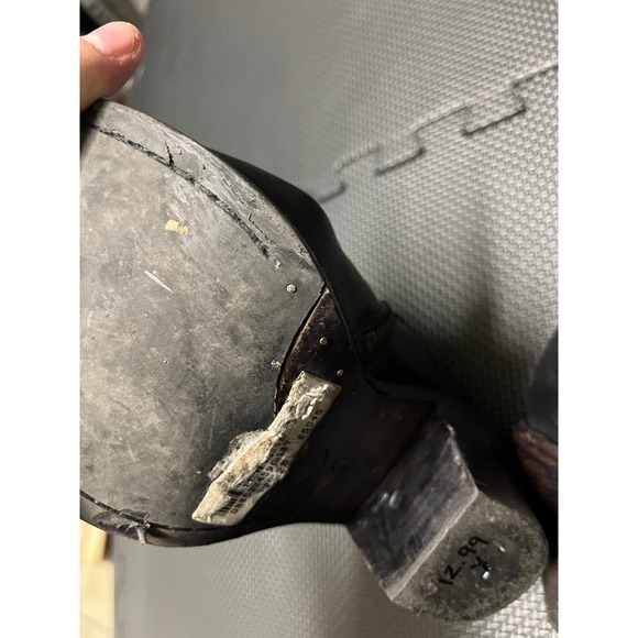 All Saints Womens Black Leather Ankle Booties‎ Side Zip Size 37/6 - Picture 7 of 8